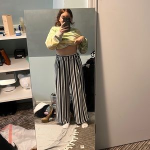 Zara Striped Culotte Pants
